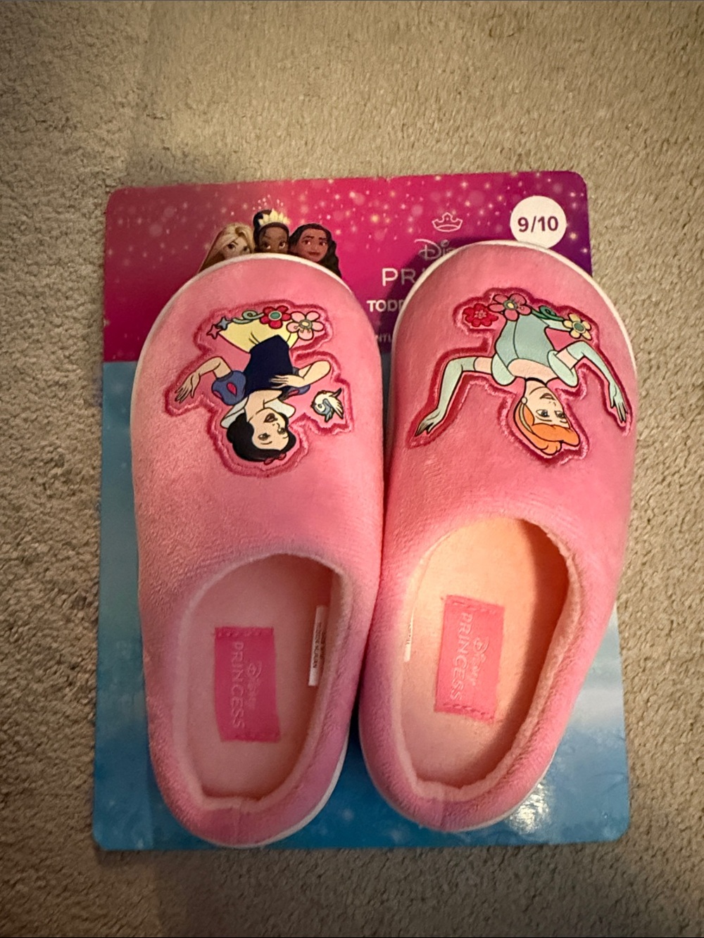 Disney Pink Princess Plush Kids One-Piece Footies